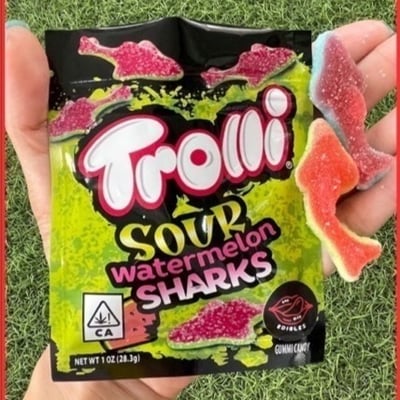Trolli Gummy Sour Watermelon Shark