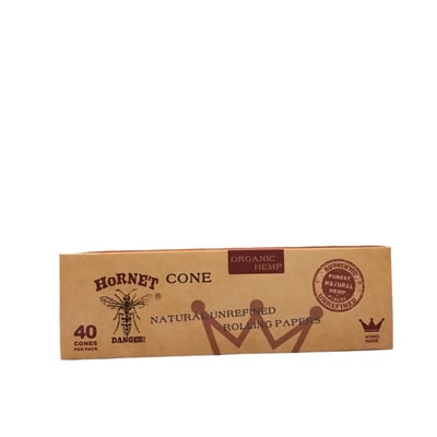 HORNET CONE natural unrefined rolling papers (kingsize)