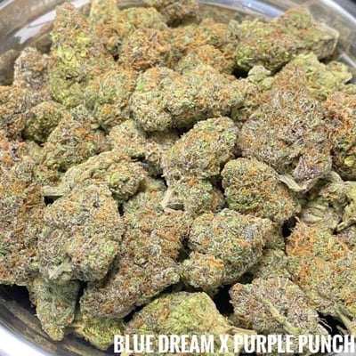 Blue Dream X Purple Punch – Indica – THC – 23% (Per Gram)
