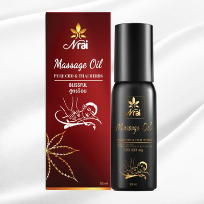 Nrai Massage Oil -50ml PURE  CBD &  THAI  HERBS