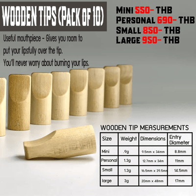 WOODEN TIPS (Pack of 10 Small Size)
