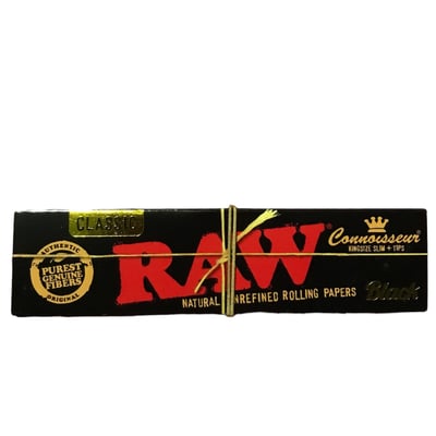RAW natural unrefined rolling papers(black)