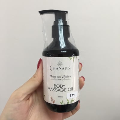 Hemp body massage oil