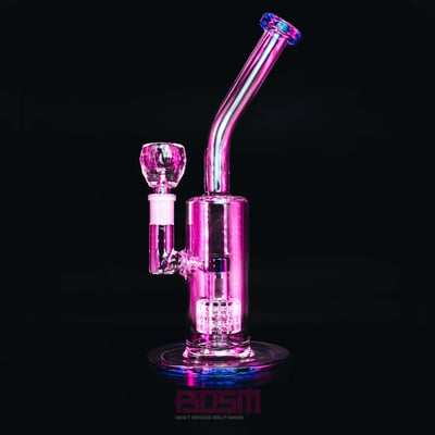 GLASS BONG WITH COLOR LIP 290MM