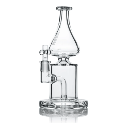 HELIX™ CLEAR STRAIGHT BASE W/ FIXED DOWNSTEM WATER PIPE