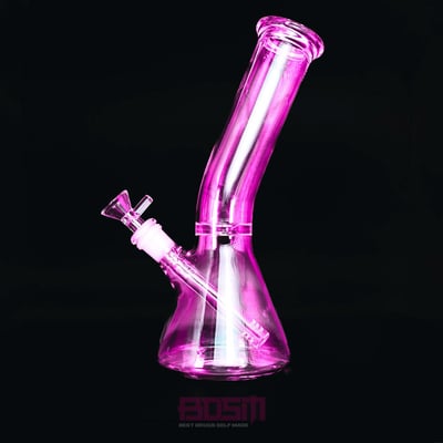 GLASS BONG WITH COLOR LIP 260MM