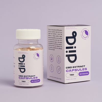 Diip CBD Extract Capsules 750mg (25mg x 30 Capsules)