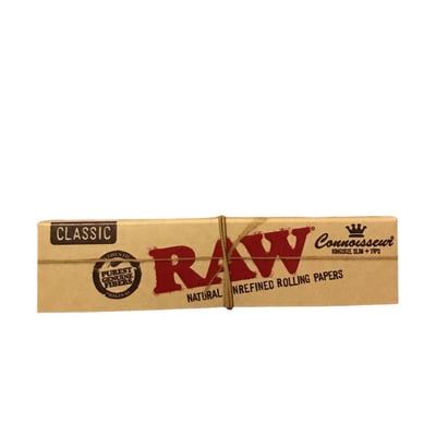 RAW natural unrefined rolling papers (kingsize slim+tips)