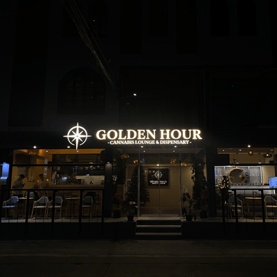 GOLDEN HOUR BKK - Cannabis lounge & Dispensary, dessert shop, weed & marijuana, Blow Thailand Cannabis Group / 大麻專賣店 甜點 酒廊