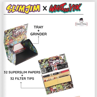 Slimjim rolling paper (tip+paper+tray+grinder)